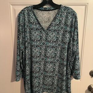 Investments Black and White Relaxed Blouse